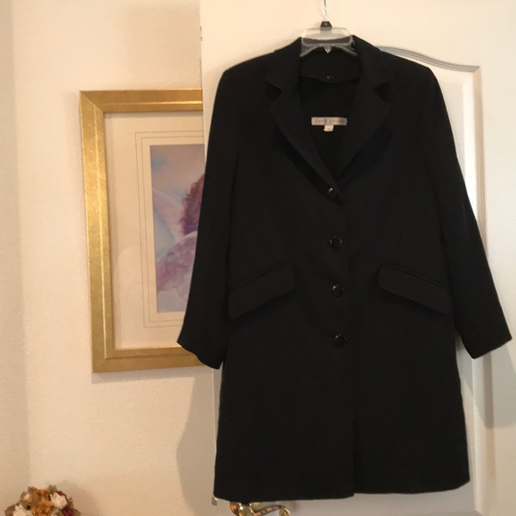 Larry Levine Black Coat w/removable Lining - Picture 3 of 6